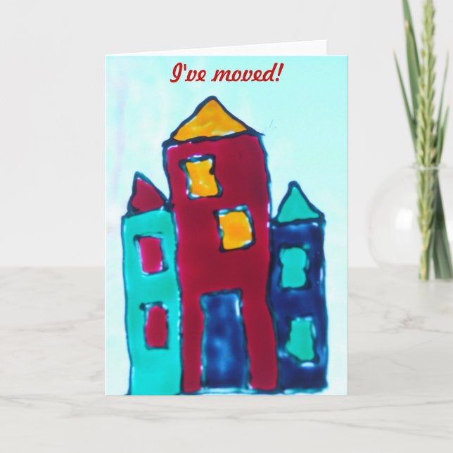 Jag har flyttat! meddelande (Framsida)