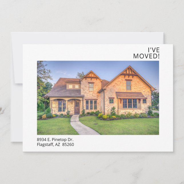 Jag har Flyttat Modern Photo Meddelande (Framsida)