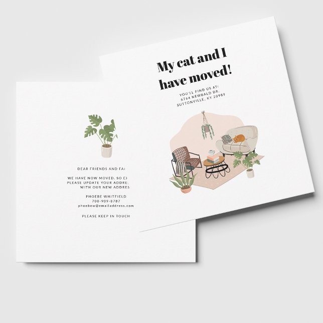 Jag har Flyttat Ny adress Boho Flytta-meddelande (I've Moved New Address Boho Moving Announcement)