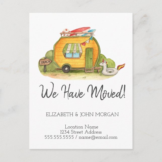 Jag har flyttat, Ny adress, Nytt hem, Fritidshus Meddelande Vykort (Framsida)