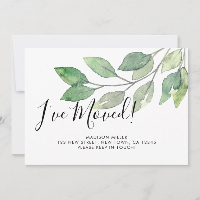 Jag har Flyttat ny hemmiljö Meddelande (Framsida)