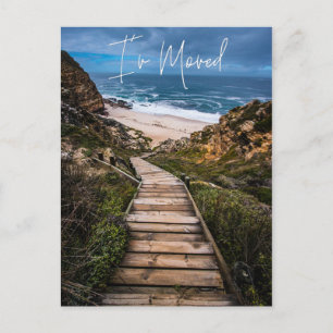 Jag har Flyttat Nya adress aviseringsbåge Meddelande Vykort