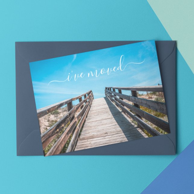 Jag Har Flyttat Nytt Adress Meddelande Strand Ocea (Skapare uppladdad)