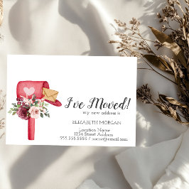 Jag har Flyttat, postlådor för vattenfärg Meddelande Vykort