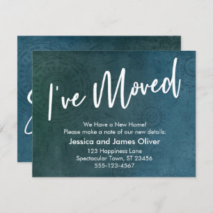 Jag har Flyttat, texturerat, unikt grafikkort Inbjudningar