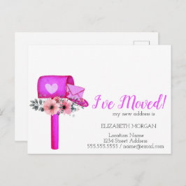 Jag har Flyttat, vattenfärgsblåsare Meddelande Vykort