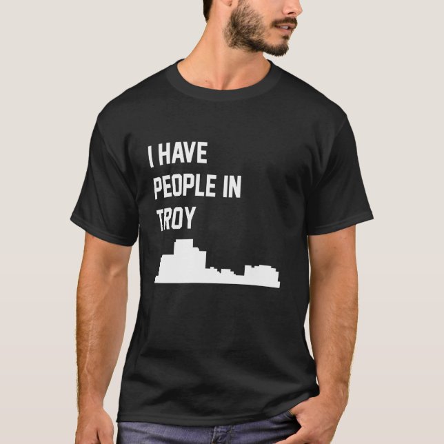 Jag har folk i Troy Michigan T Shirt (Framsida)
