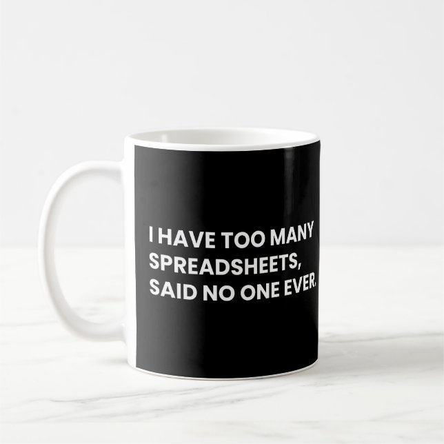 Jag har för många kalkylblad för många data kaffemugg (Vänster)