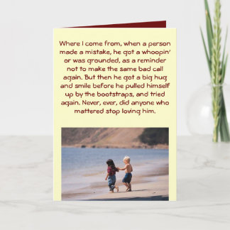 "Jag har fortfarande kärlek ditt kort." Kort