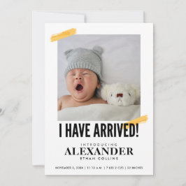 Jag har fött foto Modern Baby Inbjudningar