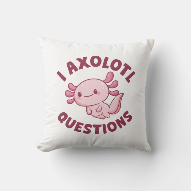 Jag har frågor om Axolotl Kudde (Framsida)