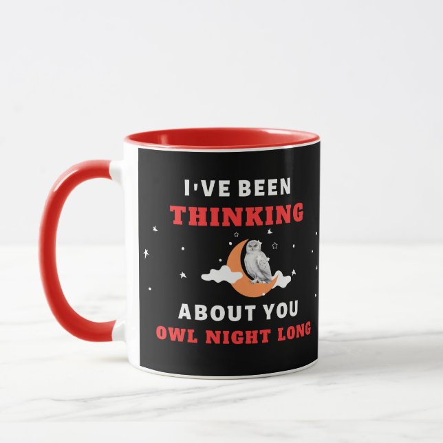 Jag har funderat på dig i uggla kväll länge mugg (Vänster)