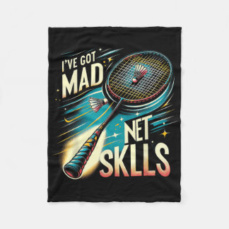 Jag Har Galna Nätfärdigheter Badminton Rolig Grafi Fleecefilt