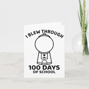 Jag har gått igenom 100 dagar med skolgumbyll Mask Kort