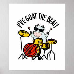 Jag har gått på Beat Funny Drummer Pun Poster
