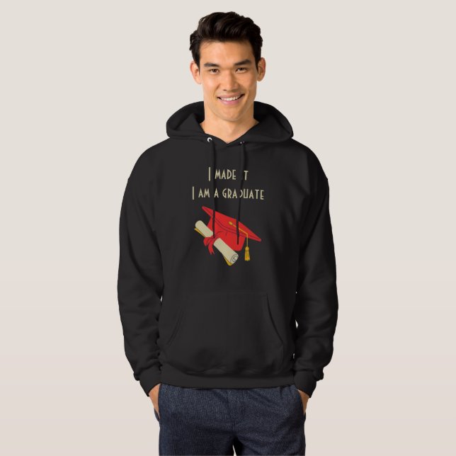Jag har gjort det, jag är Student T-Shirt Hoodie (Hel framsida)