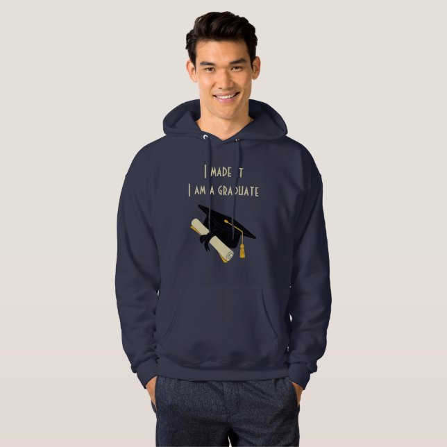 Jag har gjort det, jag är Student T-Shirt Hoodie (Hel framsida)