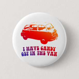 Jag har godis, gå in i Van. Knapp