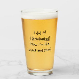 Jag har graderat Smart Funny Studentfest Namn Beer Glaskopp