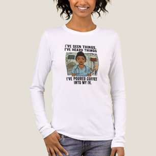 Jag har hällt kaffe i min dropp – Roligt sjuksköte T Shirt