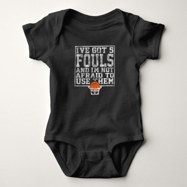Jag har Har 5 Fouls Funny sarcastic Basketball Pla T Shirt (Framsida)