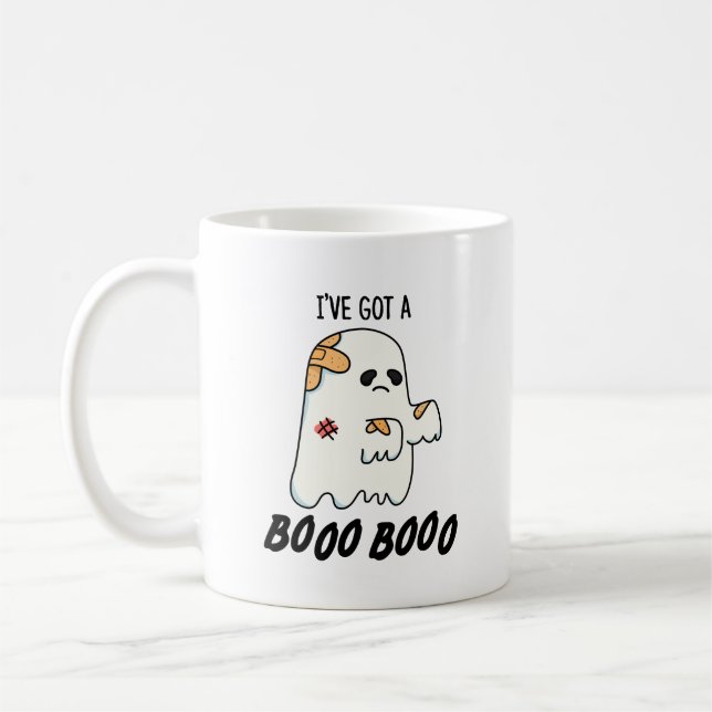 Jag har Har A Boo Boo Funny Halloween Ghost Pun Kaffemugg (Vänster)