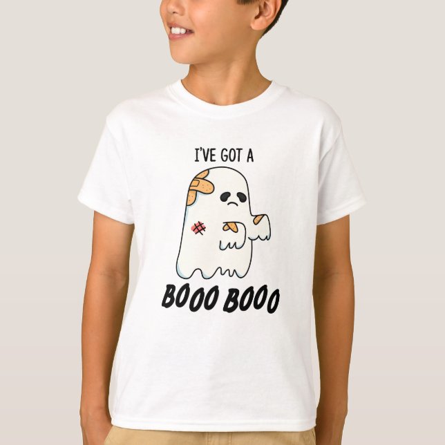 Jag har Har A Boo Boo Funny Halloween Ghost Pun T Shirt (Framsida)