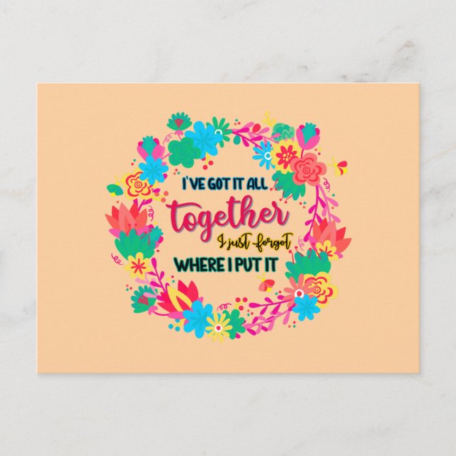 Jag har Har allt jag har glömt var jag lägger Vykort (Framsida)