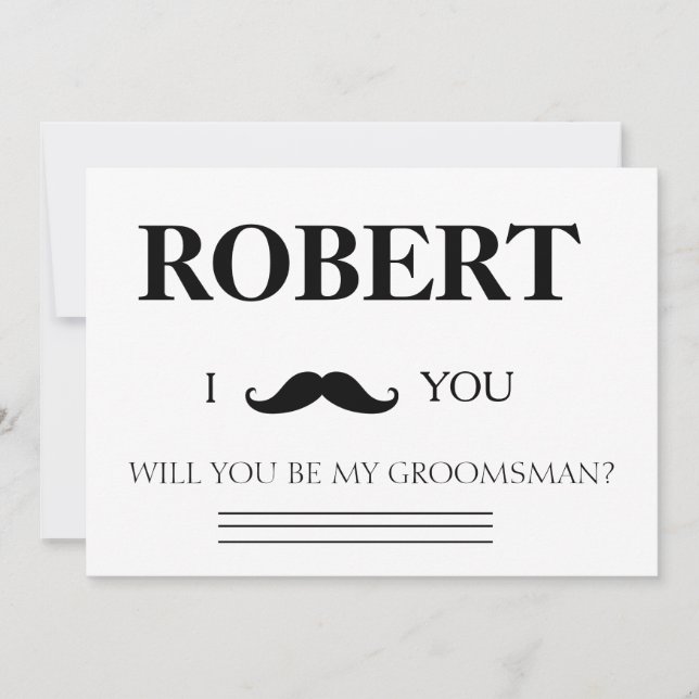 Jag har har att flickan blir min Groomsman. Inbjudningar (Framsida)