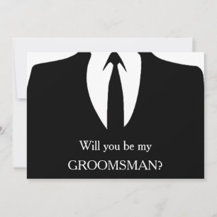 Jag har har att flickan blir min Groomsman. Inbjudningar