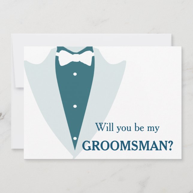 Jag har har att flickan blir min Groomsman. Inbjudningar (Framsida)