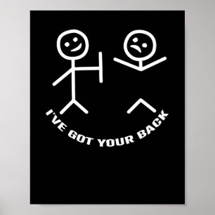 Jag har Har din back Halloween Skeleton Skull Poster