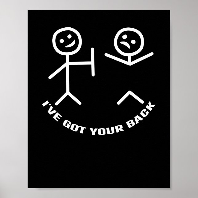 Jag har Har din back Halloween Skeleton Skull Poster (Framsidan)