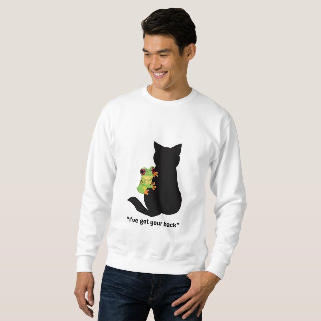 Jag har har din rygg lång ärmad tröja (Hel framsida)