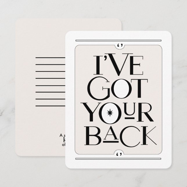 Jag har har ditt svarta platta kort (Fram/baksida)