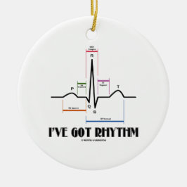 Jag har Har (EKG/ECG Heartslag) Julgransprydnad Keramik