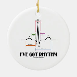 Jag har Har (EKG/ECG Heartslag) Julgransprydnad Keramik