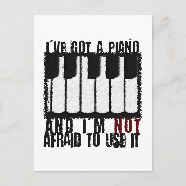 Jag har Har en Piano Vykort (Framsida)