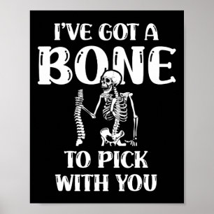 Jag har Har ett ben till Plockan med dig Halloween Poster