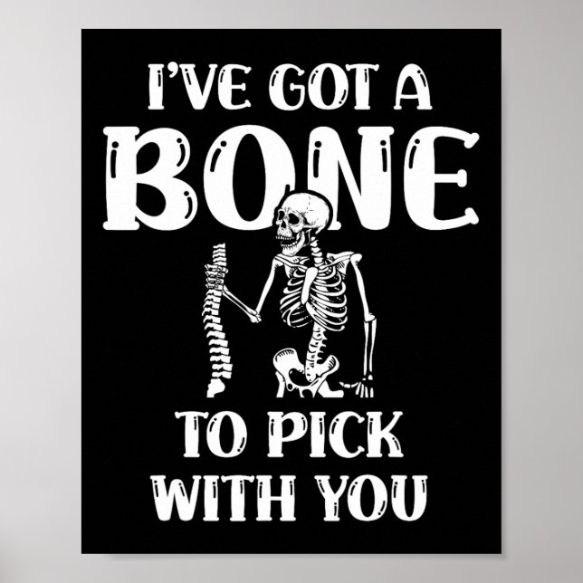 Jag har Har ett ben till Plockan med dig Halloween Poster (Framsidan)