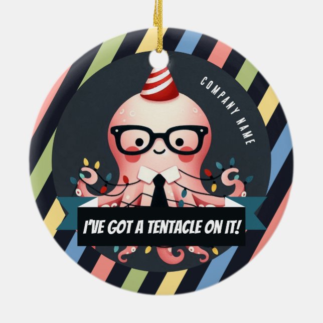 Jag har Har ett Tentacle på den! Office-jul Julgransprydnad Keramik (Baksidan)