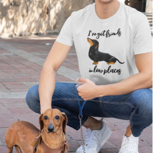 Jag har Har Friends i Low Ställen Dachshund hund T Shirt
