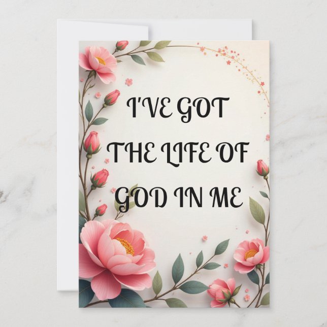 Jag har Har Guds liv i mig Julkort (Framsida)