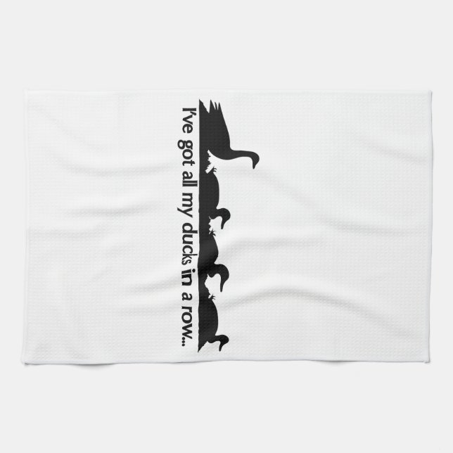 Jag har har hela anka i rad... kökshandduk (Horisontell)