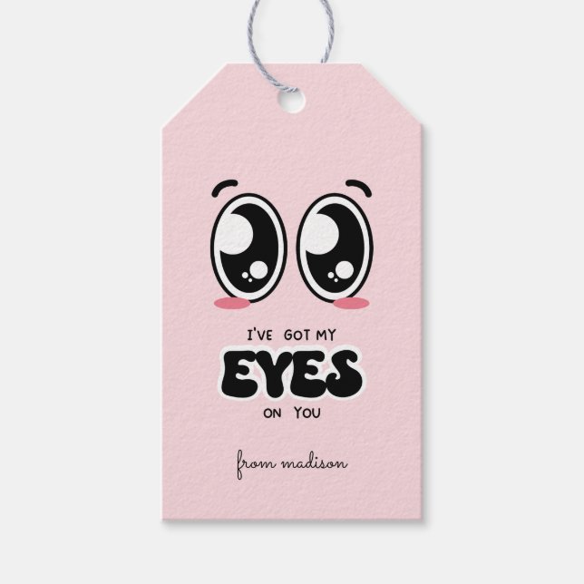 Jag har Har min Öga på er klassrumsdräkt Valentine Presentetikett (Framsidan)