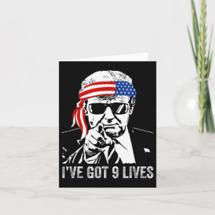 Jag har Har Nine Lives - Trump 2024 Funny Kort