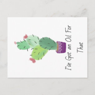 Jag har har och olja till Essential Oil Cactus Vykort