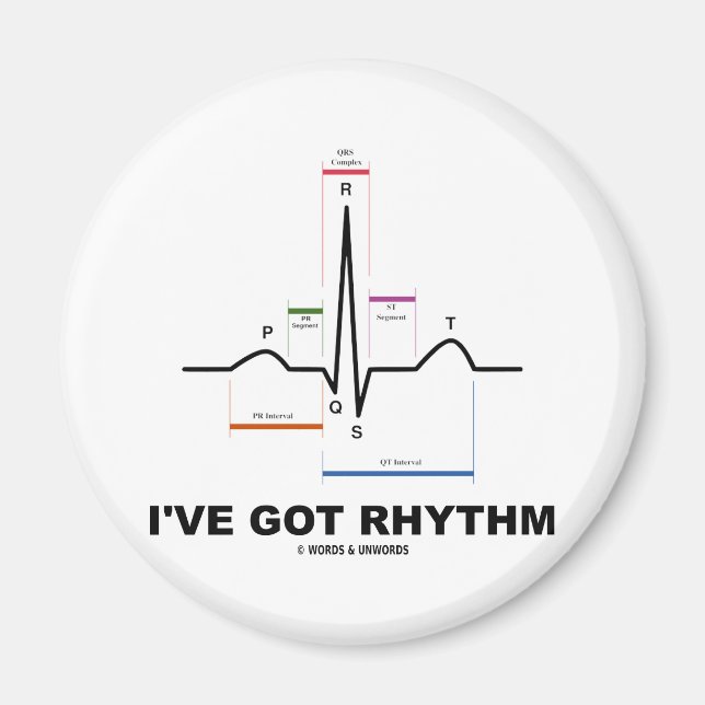 Jag har Har-rytm (EKG - EKG Heart Beat) Magnet (Framsidan)
