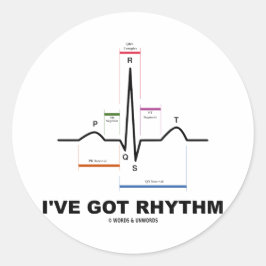 Jag har Har-rytm (EKG - EKG Heart Beat) Runt Klistermärke