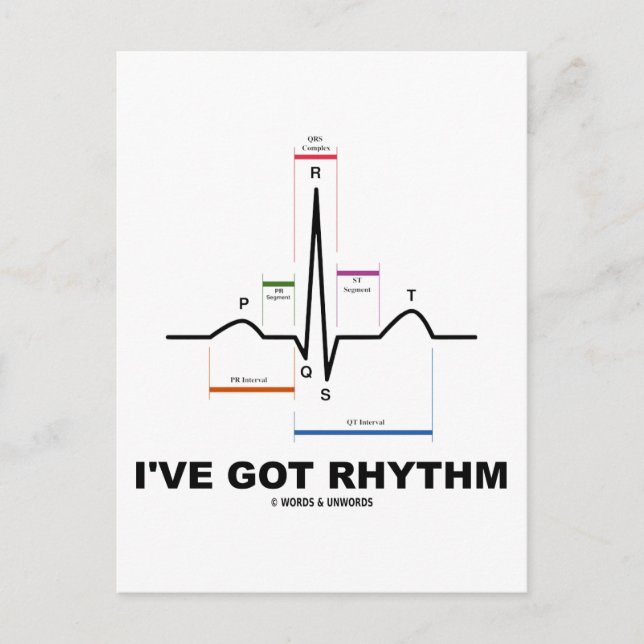 Jag har Har-rytm (EKG - EKG Heart Beat) Vykort (Framsida)